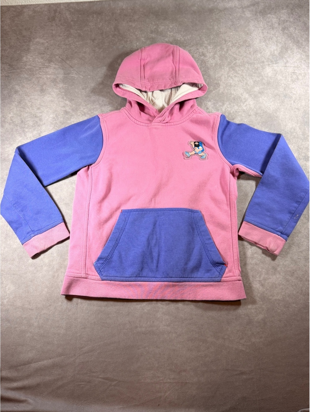 Nike Pink and Purple Hoodie with Graphic Design, Size M